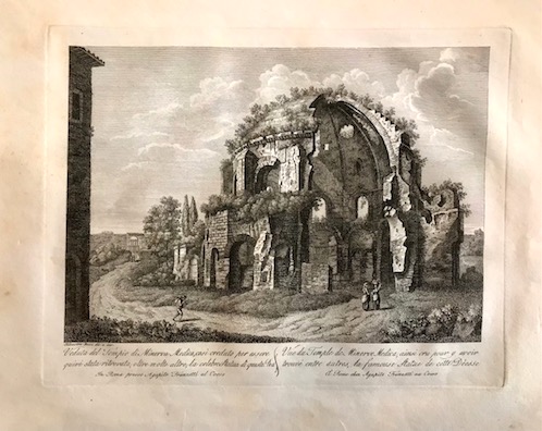 Bossi Silvestro Veduta del Tempio di Minerva Medica, così creduto per essere quivi stata ritrovata, oltre molte altre, la celebre Statua di questa Dea 1816 Roma 